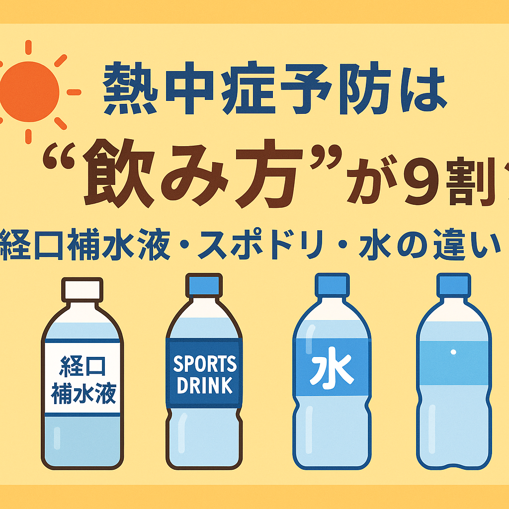 熱中症予防は“飲み方”が9割？経口補水液・スポドリ・水の違い | 北海道 